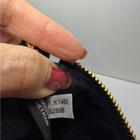 Coach Light Blue and Black Animal Print Wristlet - Picture 5 of 5